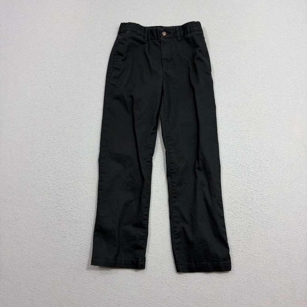 Polo Ralph Lauren Chino Pants Kids 8 Black Straight Leg Stretch Cotton Twill